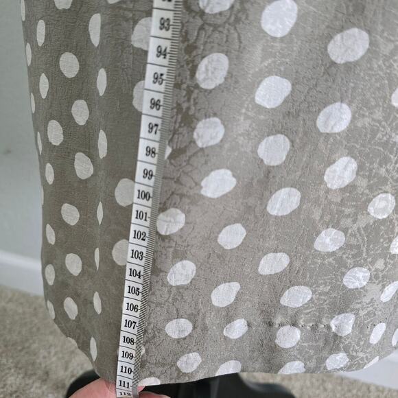 St. Gillian VTG Silk Polka Dot Midi Dress 12 Puff Sleeves Bow Collar Retro 80s - Picture 7 of 11